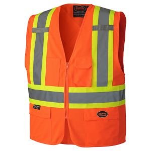 Hi-Viz Zipper Front Safety Vest
