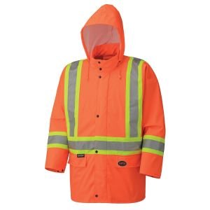 PU Stretch Hi-Viz Waterproof Safety Jacket