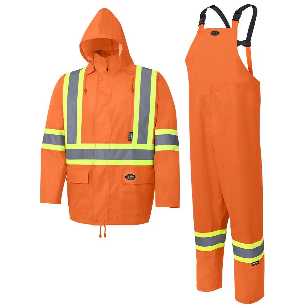 150D Hi-Viz Oxford Poly/PU Waterproof Suit