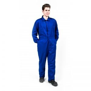 POLYCOTTON COVERALLS-Royal Blue-30R