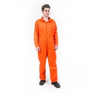 POLYCOTTON COVERALLS-Orange-30R