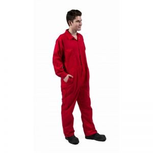 POLYCOTTON COVERALLS-Red-30R