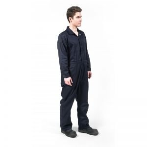 100% COTTON COVERALLS - Zip-up-Navy Blue-30R