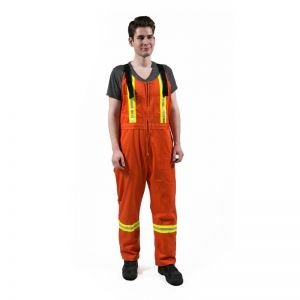 Hi-Vis COTTON BIB PANT-Orange-30R