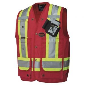 CSA Surveyor’s / Supervisor’s Vest Polyester-Red-XS