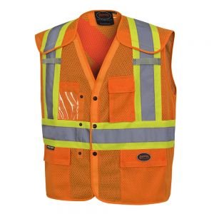 Hi-Viz Drop Shoulder Safety Vest with Snaps