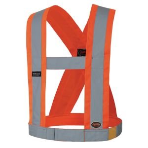 Hi-Viz CSA 4" Wide Adjustable Safety Sash