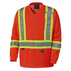 Hi-Viz Traffic Micro Mesh Long-Sleeved Safety Shirt