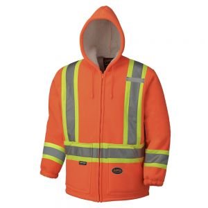 Hi-Viz Polyester Fleece Boa Lined Hoodie