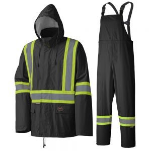 Lightweight Waterproof Suit-Black-XS