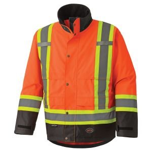 300D Hi-Viz Trilobal Ripstop Waterproof Safety Jacket