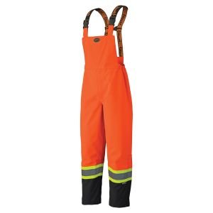 300D Hi-Viz Trilobal Ripstop Waterproof Safety Bib Pant